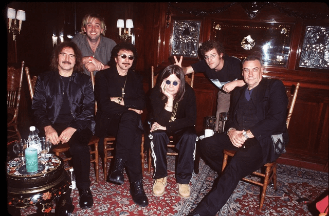 Trey Parker & Matt Stone (creators of South Park) with Black Sabbath (1998)