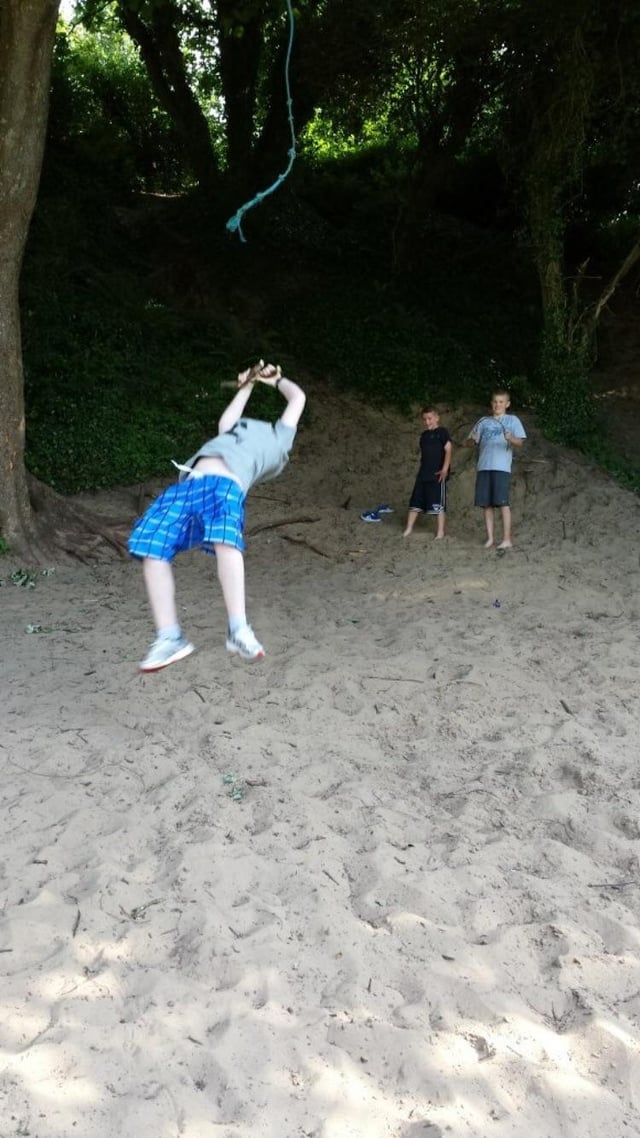Rope swing fail