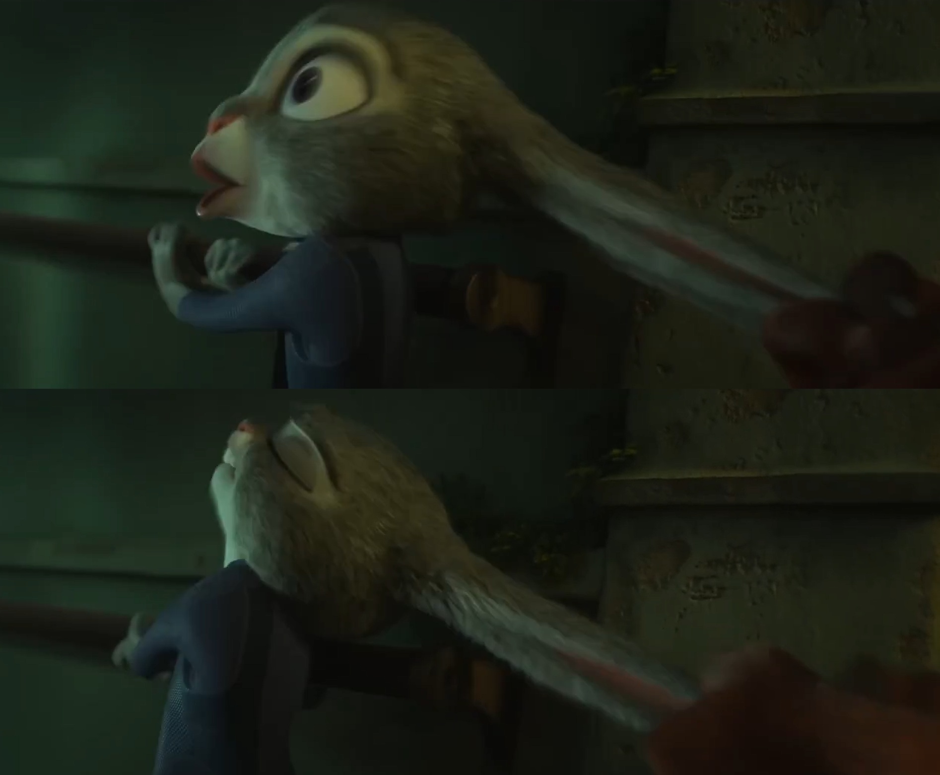 "Never grab a bunny's ears"