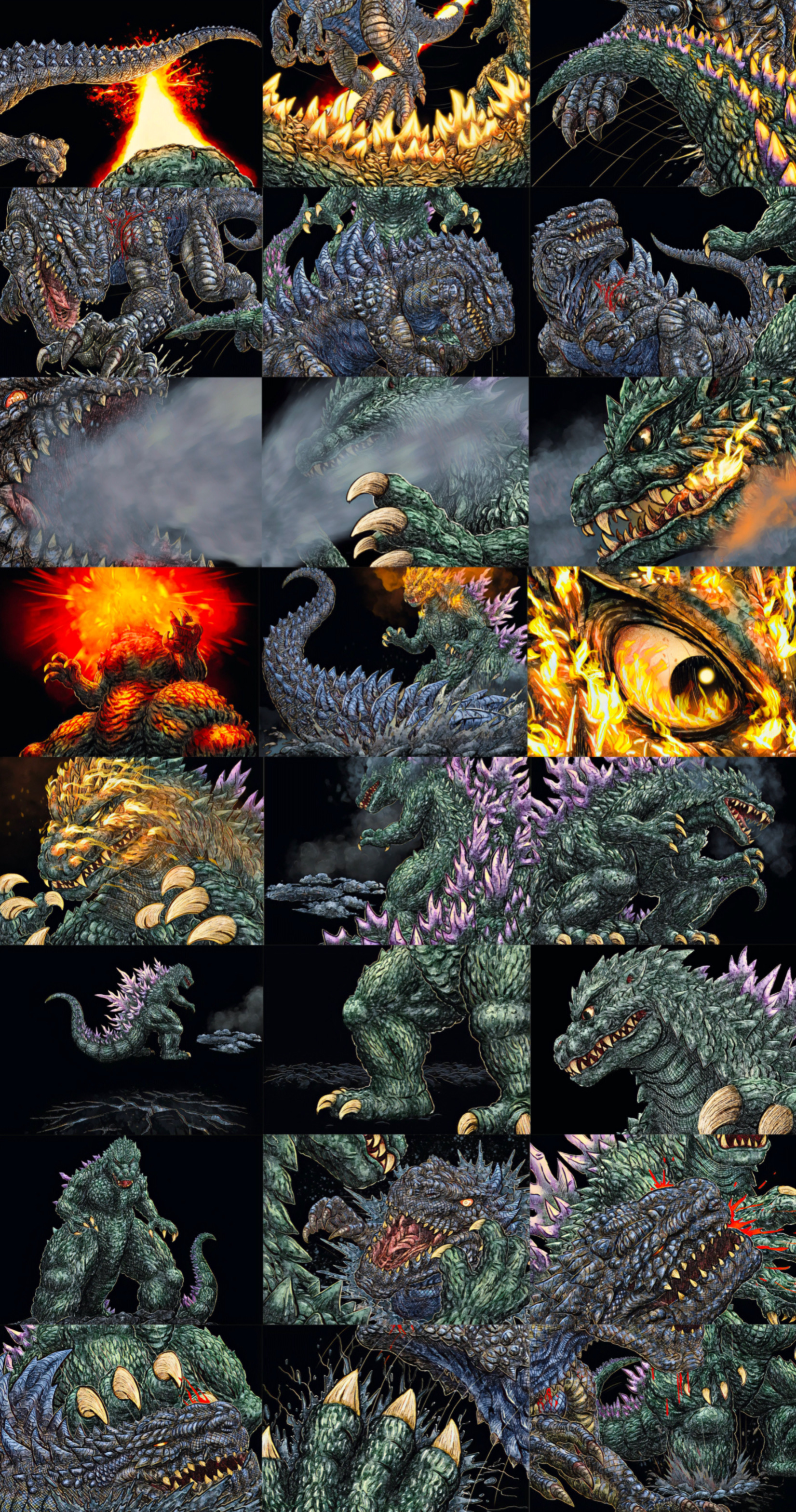 Godzilla 2k vs Godzilla 1998 by KaijuZilla p5