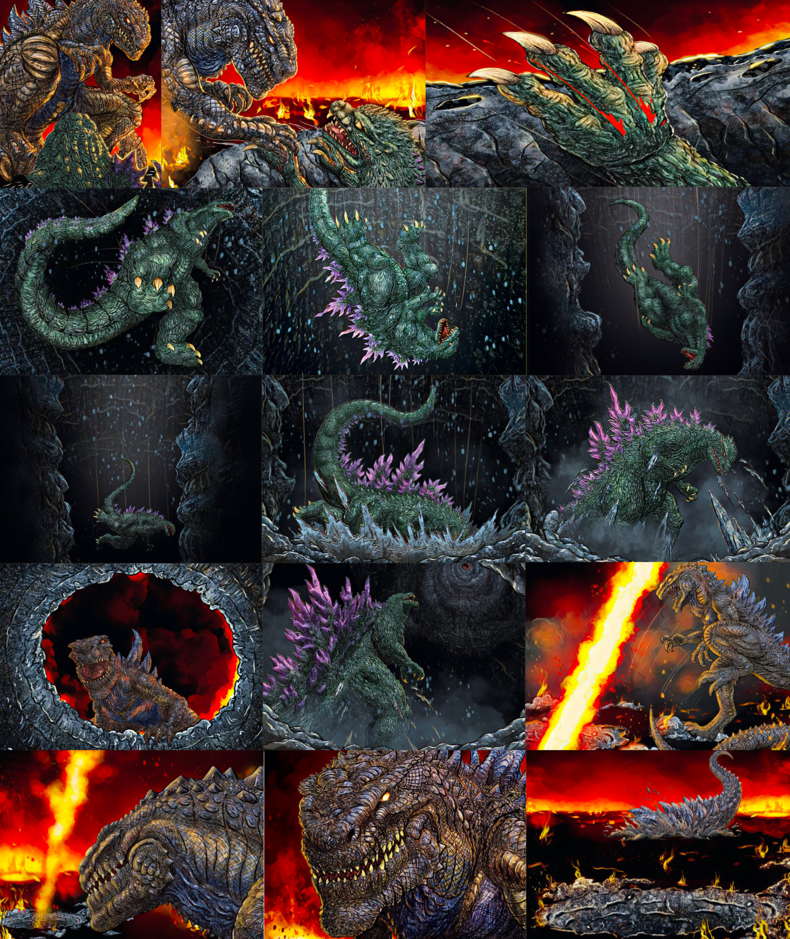 Godzilla 2K vs Godzilla 1998 by KaijuZilla p7