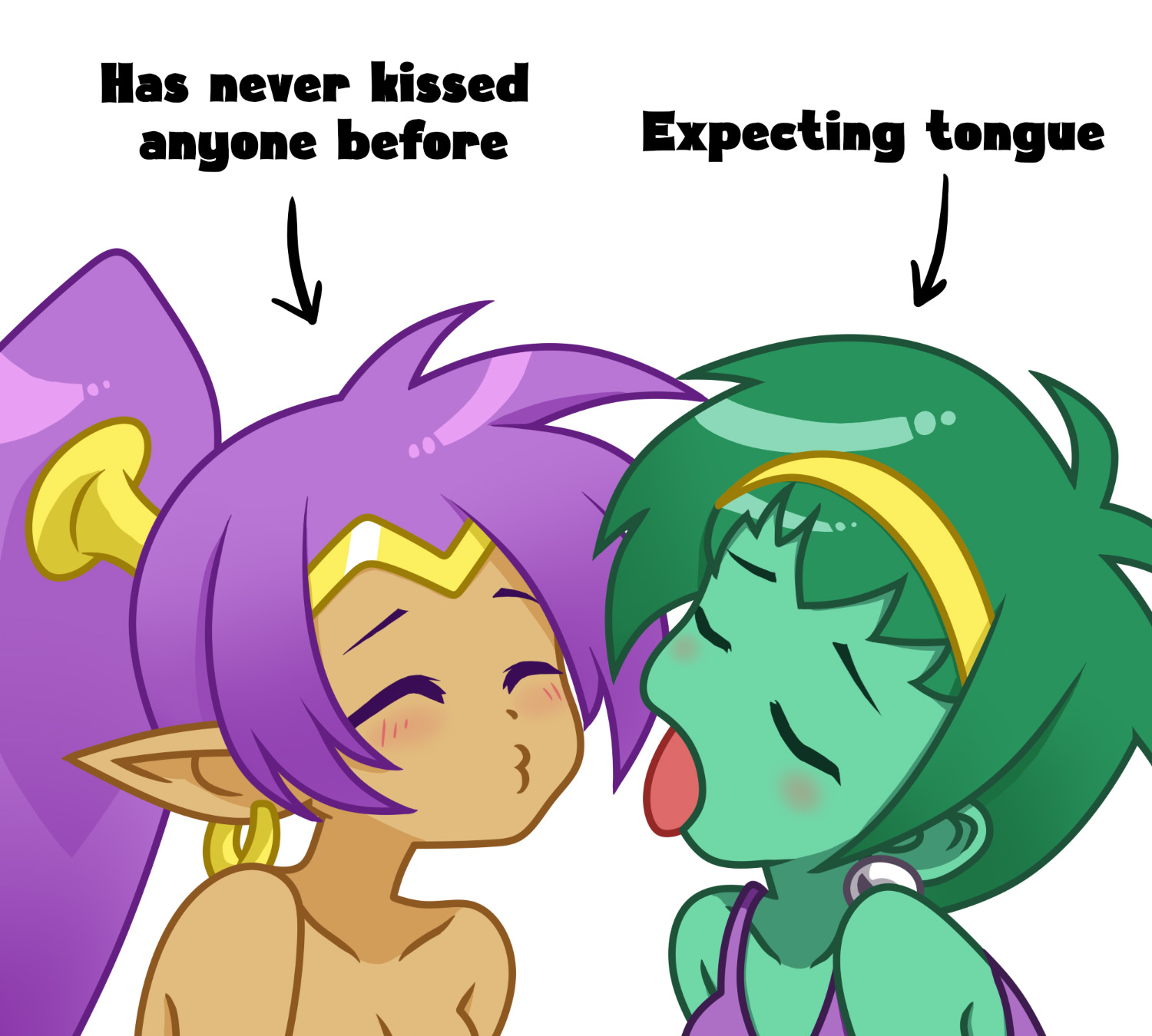 Has never kissed anyone before Expecting tongue