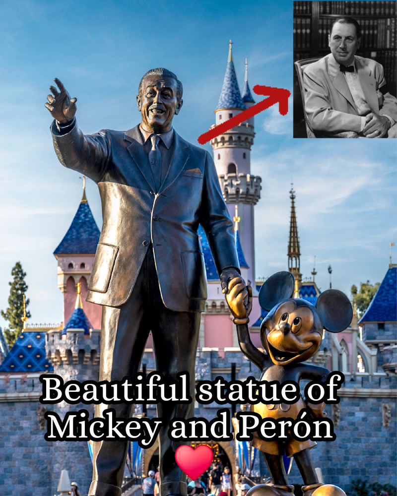 Beautiful statue of Mickey and Perón