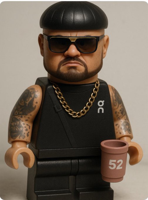 An AI-generated Lego figure. The Lego figure resembles the Ibiza Final Boss.