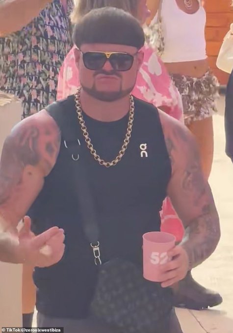 An image of Jack Kay, known as the Ibiza Final Boss. The image is taken from his viral video.