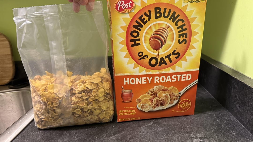 Post BUNCHES HONEY OATS HONEY ROASTED SWEETENED CEREAL WITH OATS & HONEY NET WT 12 02 (340g) a grandes