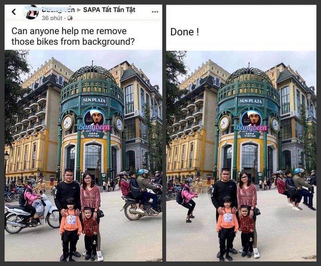 ---... SAPA Tất Tần Tật 36 phút - ( Can anyone help me remove those bikes from background? SUN PLAZA Bangbeen STATION Done! SUN PLAZA Bangbeen