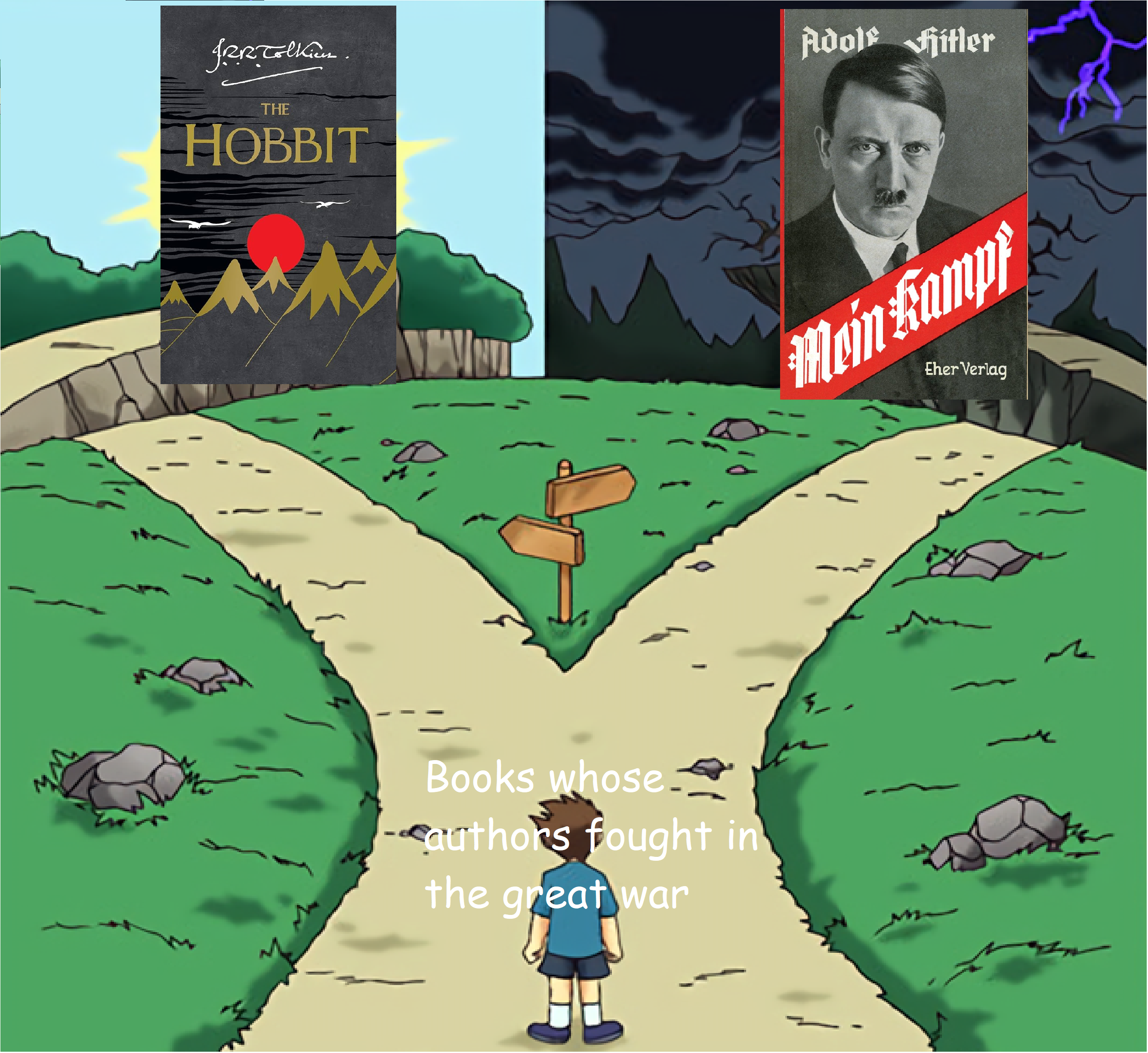 JRR Tolkim Adolf Hitler THE HOBBIT M Mein Kampf Eher Verlag Books whose. -authors fought in the great war
