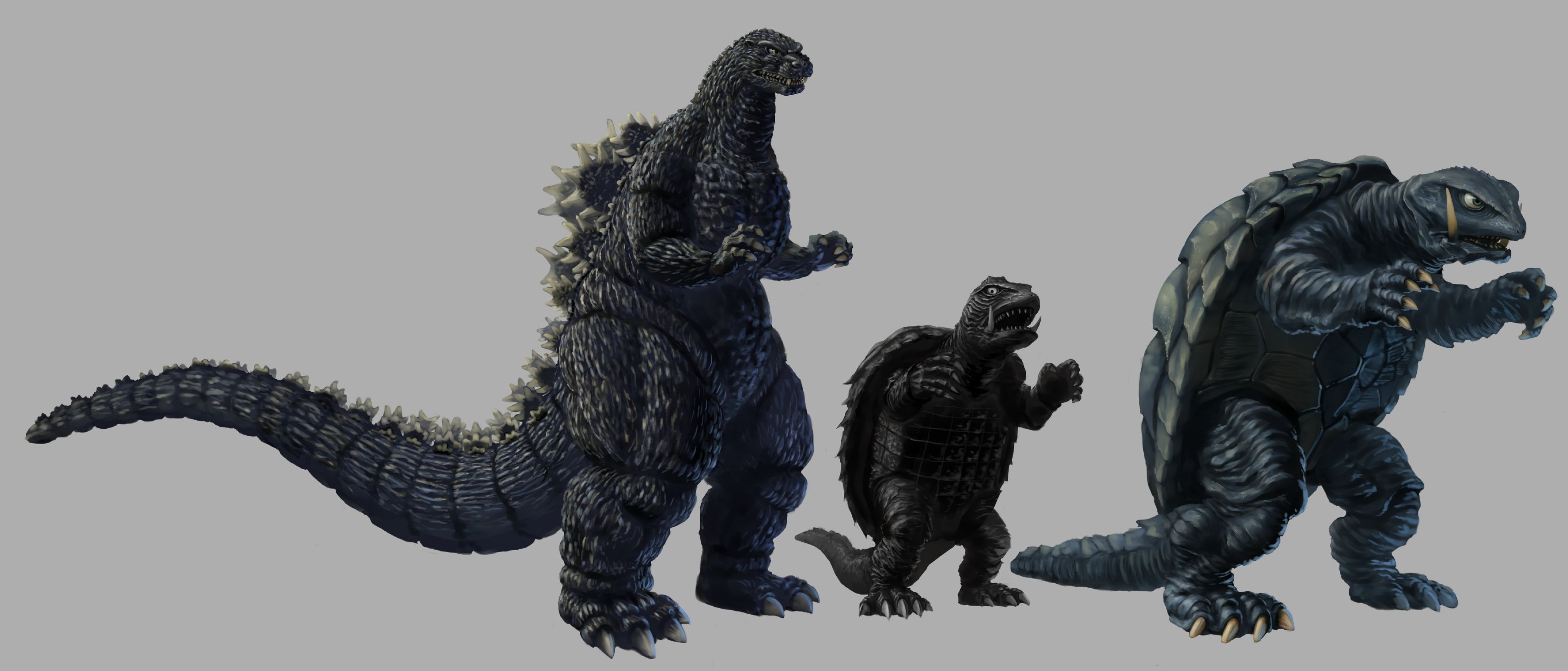 Godzilla and Gamera size chart