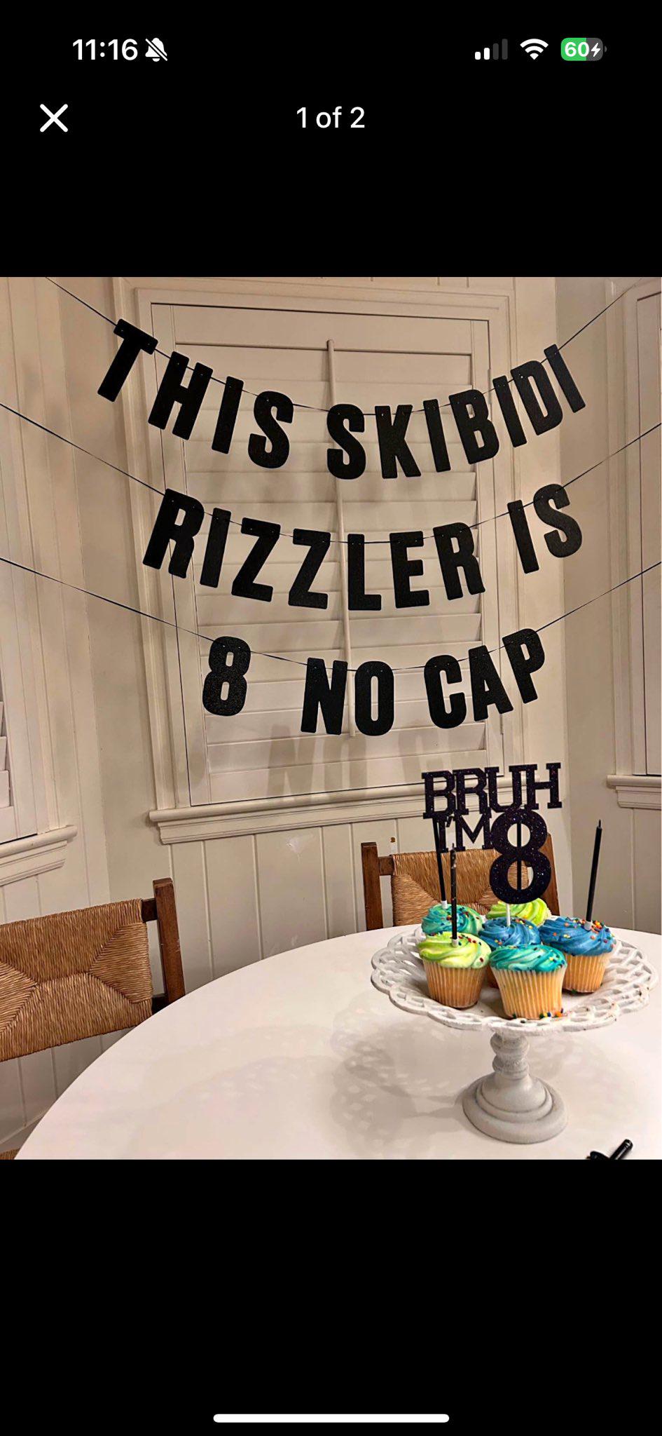 11:16 1 of 2 604 THIS SKIBIDI RIZZLER IS 8 NO CAP BRUH