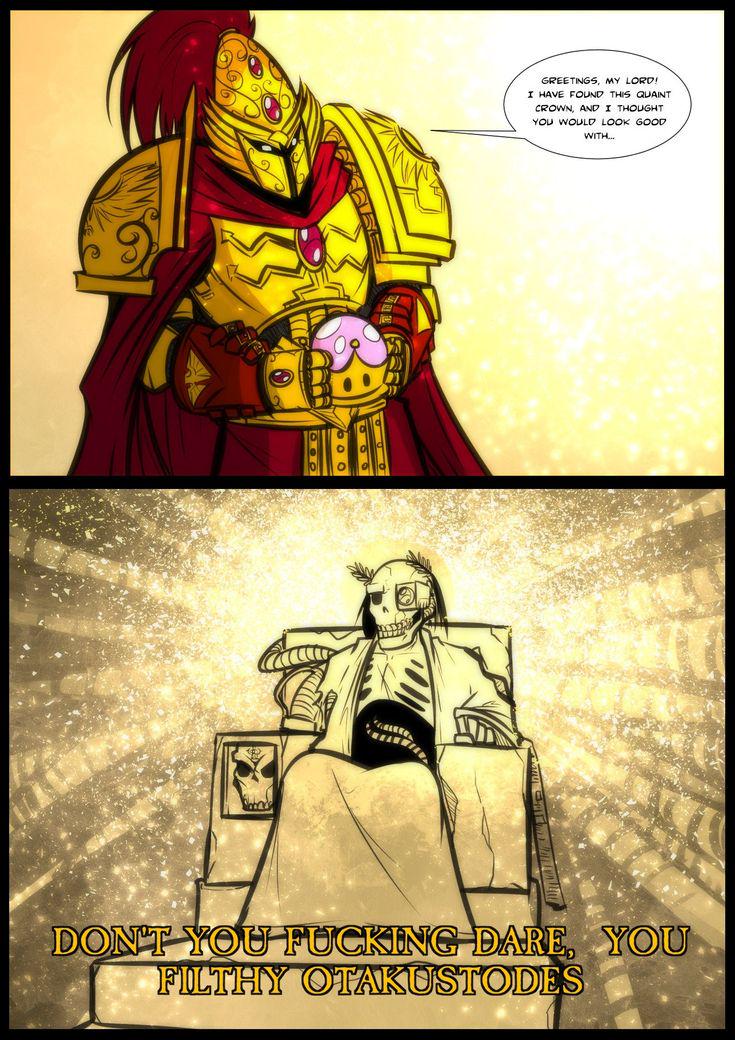 GREETINGS, MY LORD! I HAVE FOUND THIS QUAINT CROWN, AND I THOUGHT YOU WOULD LOOK GOOD WITH..... DON'T YOU F------ DARE, YOU FILTHY OTAKUSTODES