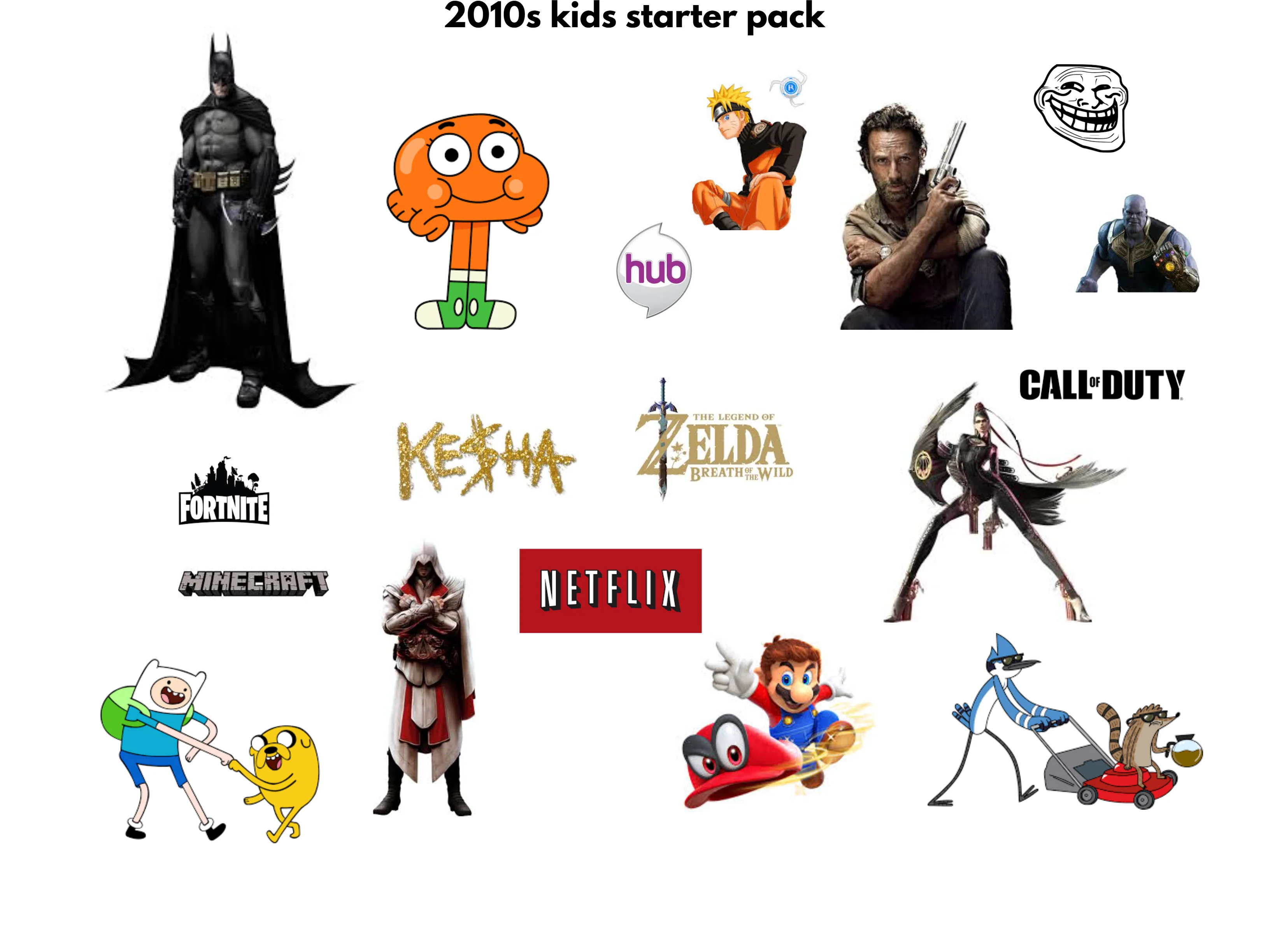FORTNITE MINECRAFT 2010s kids starter pack כי KESHA hub NETFLIX THE LEGEND OF ELDA BREATHEWILD CALL DUTY