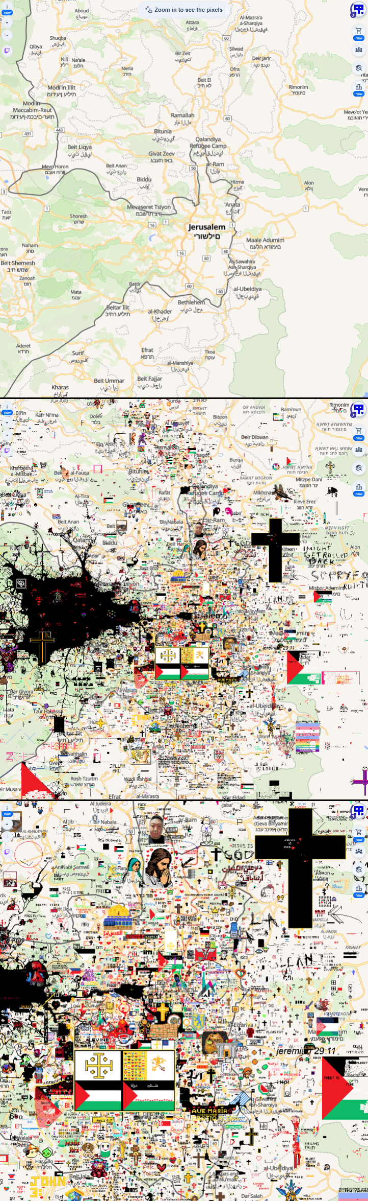 Apparently the most popular political opinion in Jerusalem is Jesus, according to wplace.