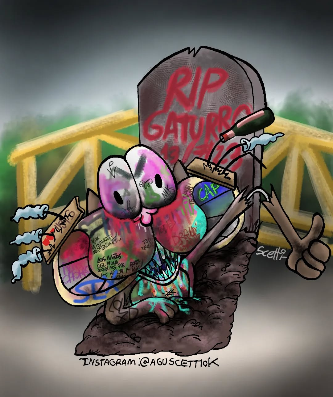 RIP SATORE MM2 D ww VIVA A HISTORIEN INDEPENDIENTE LOS NIÑOS DEL MUND EXIG MCS QUE RASTA TODA TR CAF 201 INSTAGRAM @AGUSCETTIOK Scetti