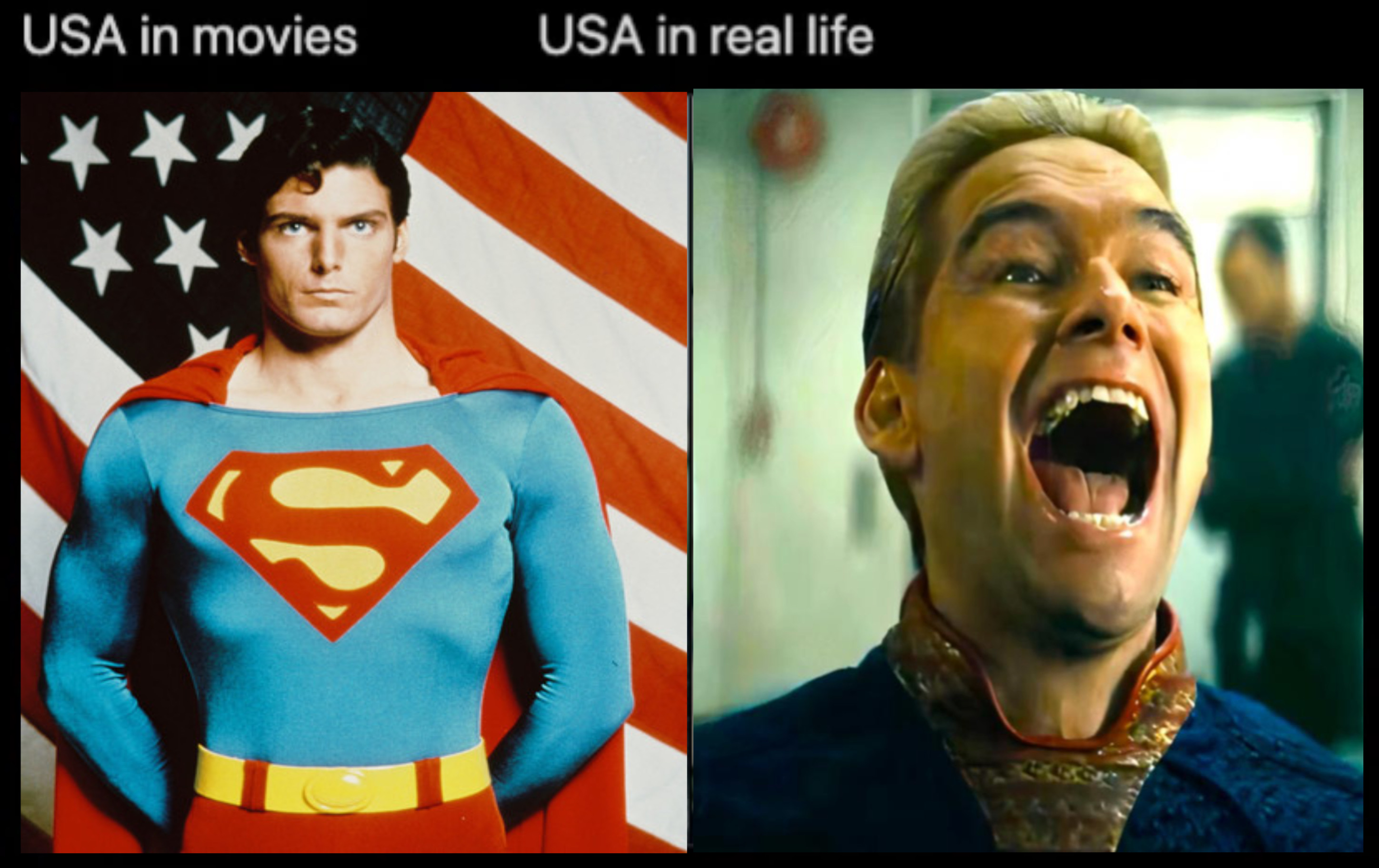 USA in movies USA in real life