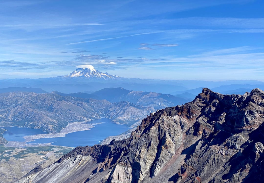 Mount Rainier from Mount St. Helens