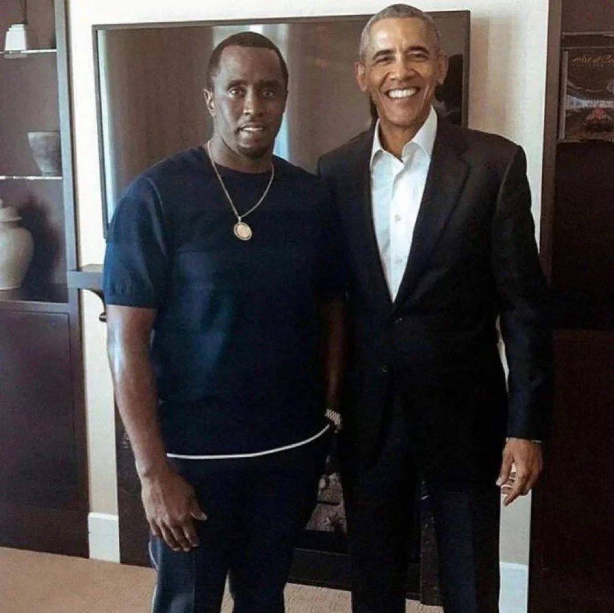 Barack Obama with Sean Combs