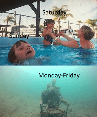 Sunday Saturday Monday-Friday