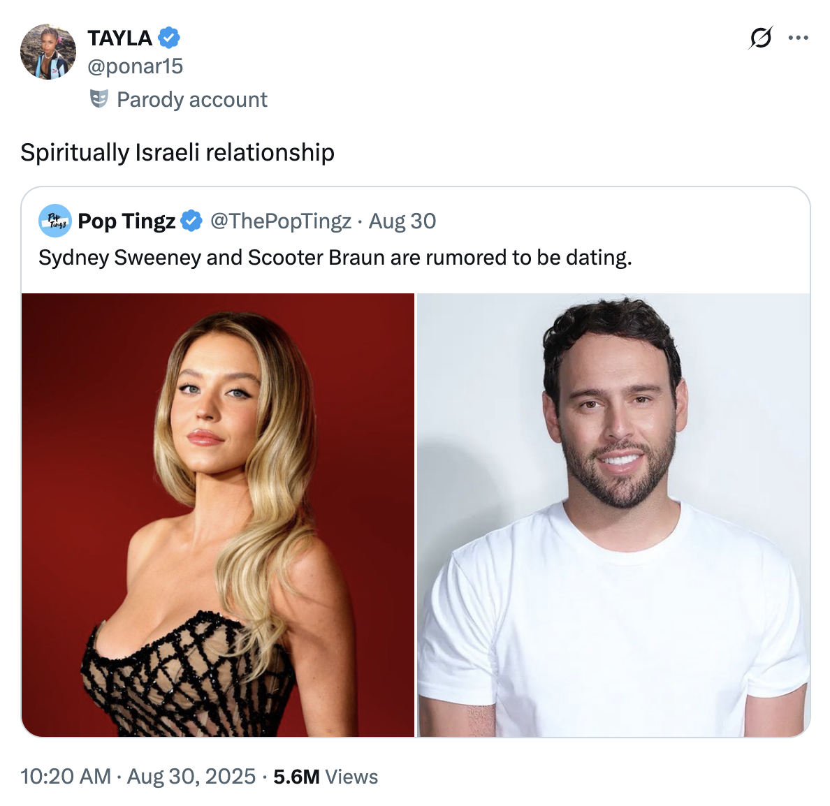A "tweet":https://knowyourmeme.com/memes/sites/twitter-x using the "slang":https://knowyourmeme.com/memes/internet-slang term "Spiritually Israeli" to describe vapid consumer culture in 2025.