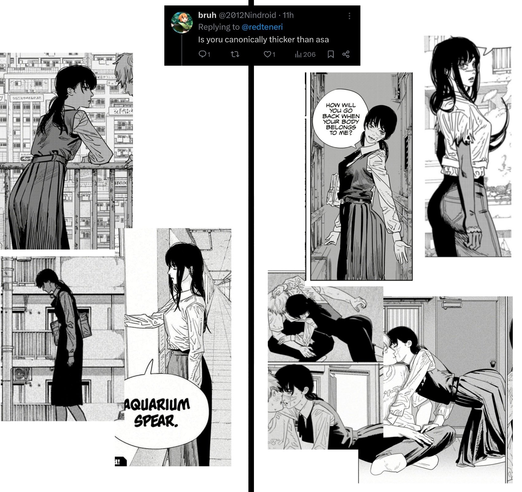 プ SOJKYJELPAT Fi 1080 1! AQUARIUM SPEAR. bruh @2012Nindroid · 11h Replying to @redteneri Is yoru canonically thicker than asa 27 206 HOW WILL YOU GO BACK WHEN YOUR BODY BELONGS TO ME?