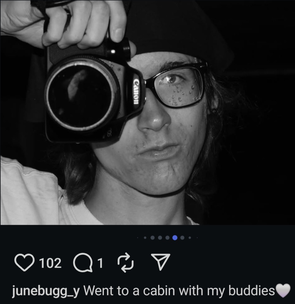 An alleged photo of Skye Valadez, who is seen holding a camera in a black and white filter. The image was allegedly sourced from the tagged photos in the deleted "Instagram":https://knowyourmeme.com/memes/sites/instagram account @letters_to_bishop.