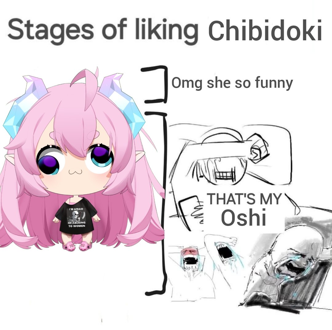 Stages of liking Chibidoki コ Omg she so funny I'M AFRAID OF TALKING TO WOMEN THAT'S MY Oshi