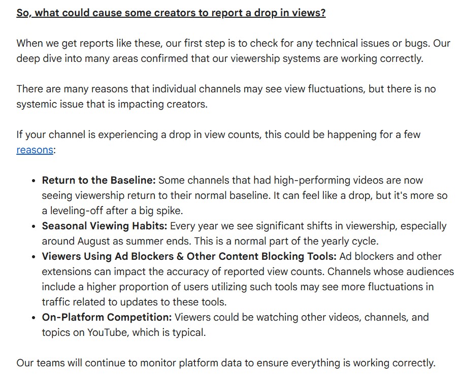 YouTube's Statement on Lowering Views | YouTube Views Down / August ...