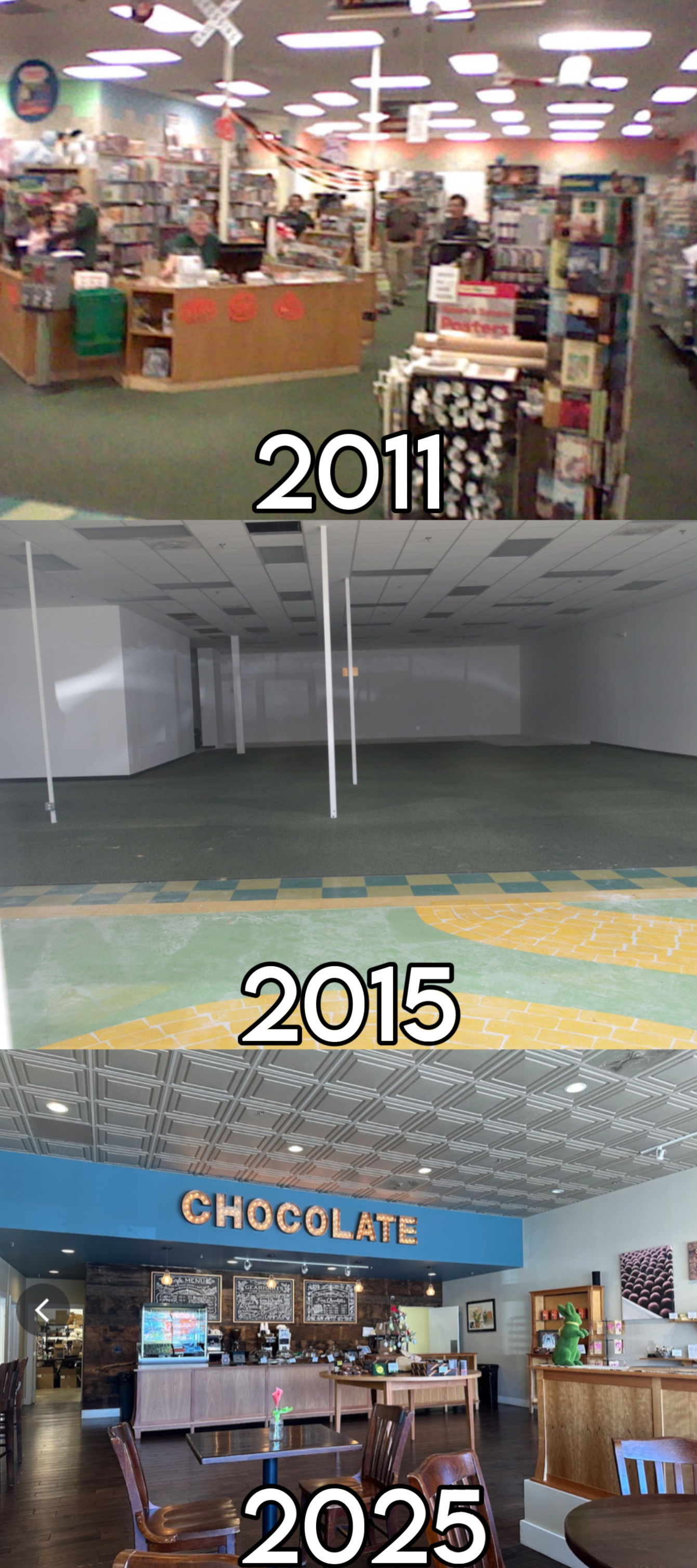 Evolution of the Game Place building interior 