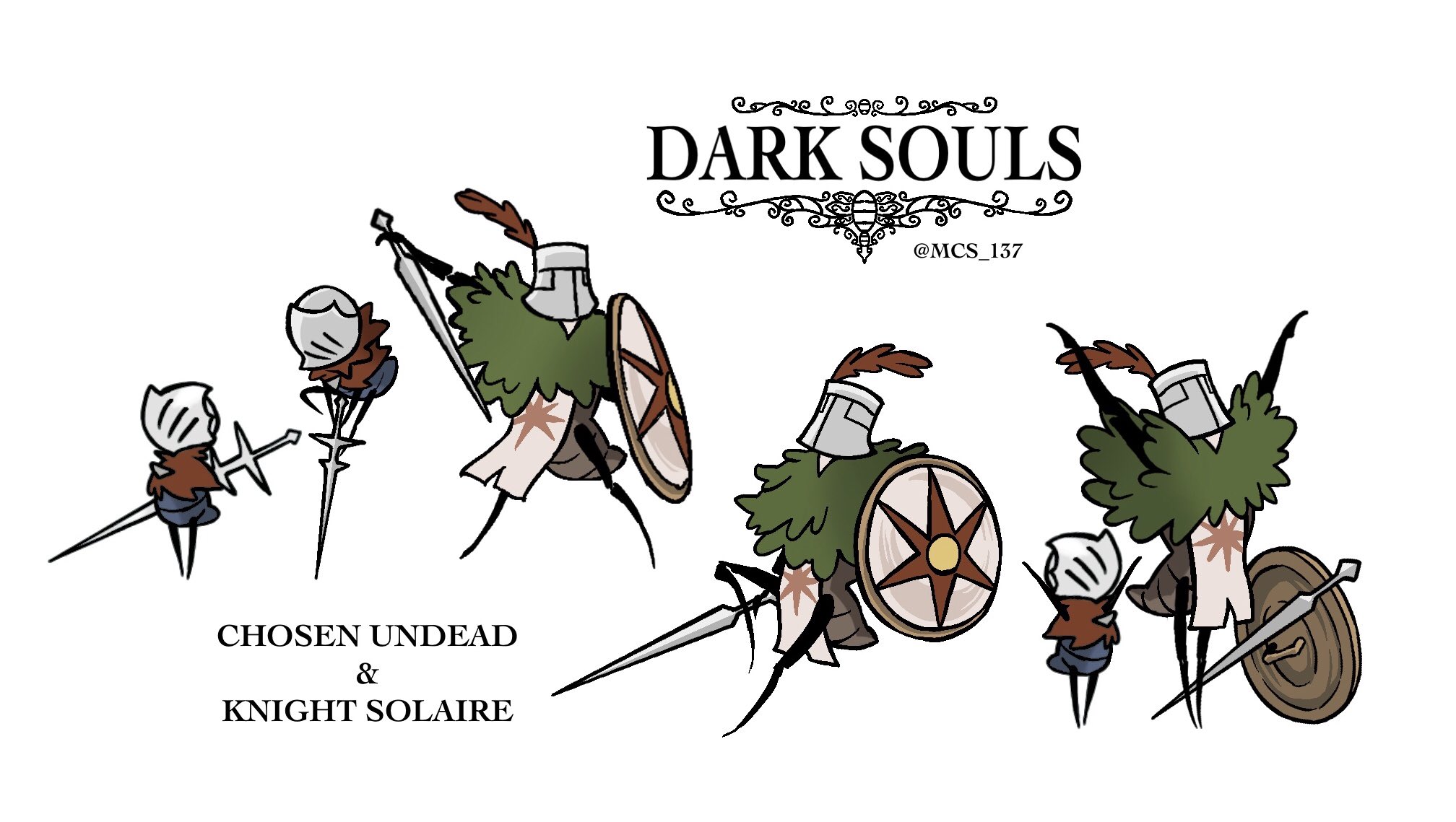CHOSEN UNDEAD & KNIGHT SOLAIRE 200 DARK SOULS 222 @MCS_137