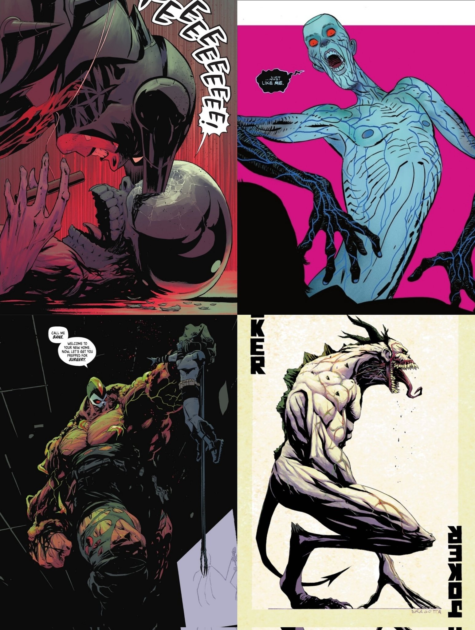 Image showing various villains in the _Absolute Batman_ universe, including Bane and Joker.