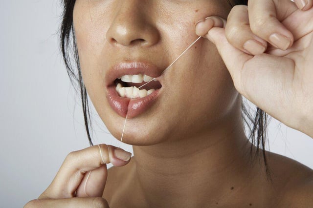TIL that just a little over one-third of Americans floss every day