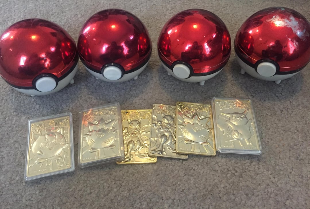 Gold-plated Pokemon cards from Burger King