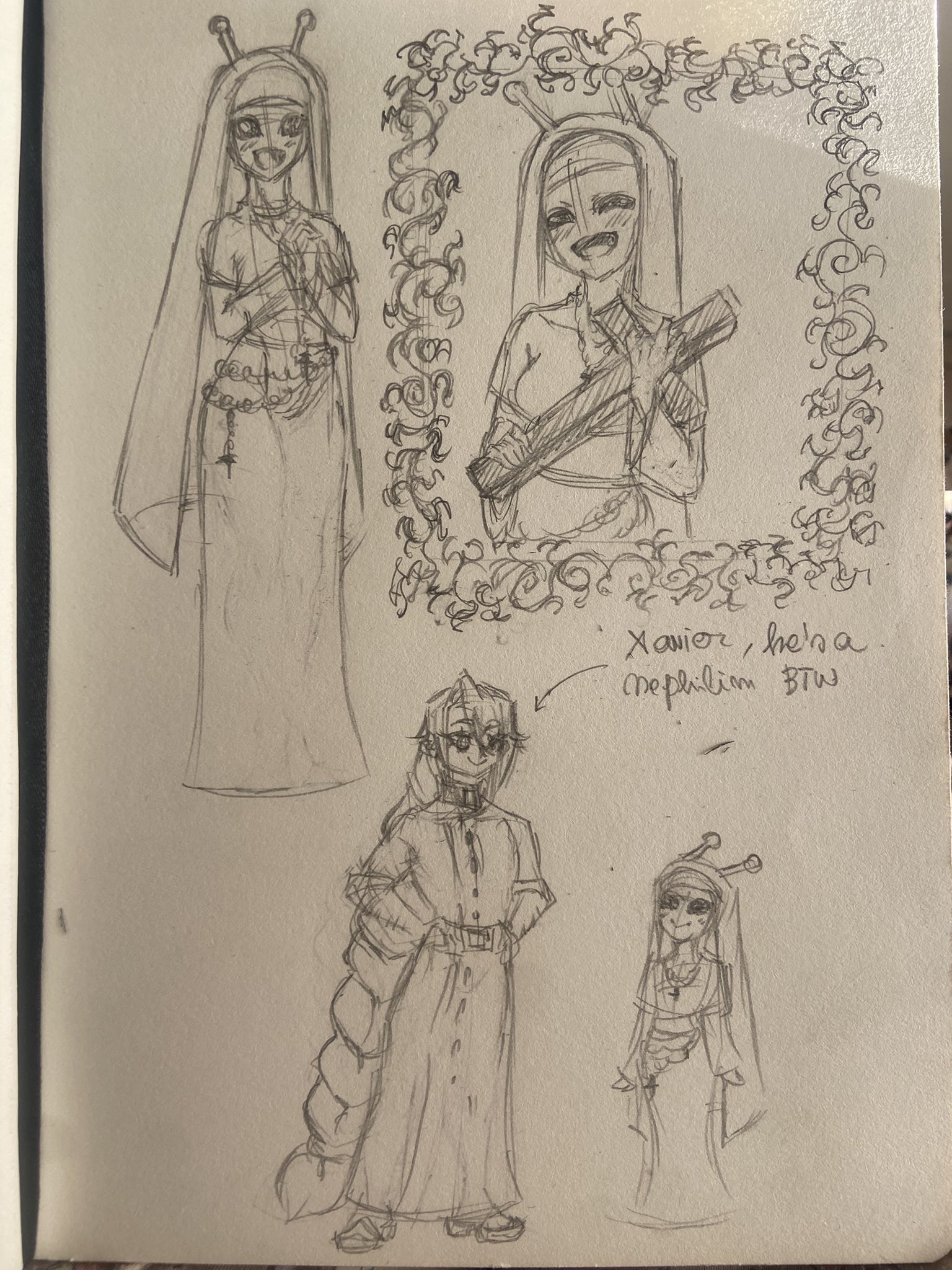 Curated visual reference: Guest Alien Nuns Sparse Reference: The Alien Nun And Xavier Would Definitely Get Along Very