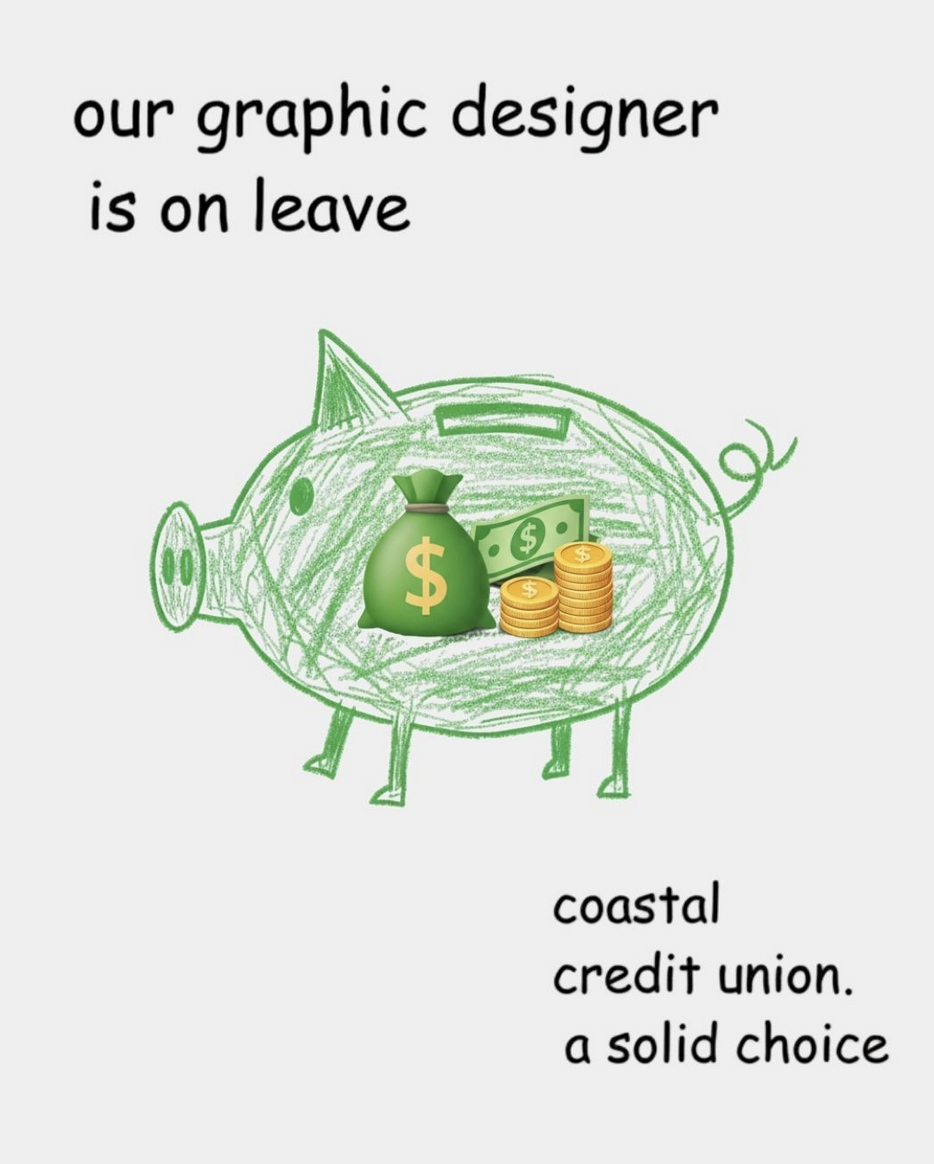 X account @coastal24 posted their version of the "Our designer is on leave" trend, gathering over 900 likes in three weeks. 