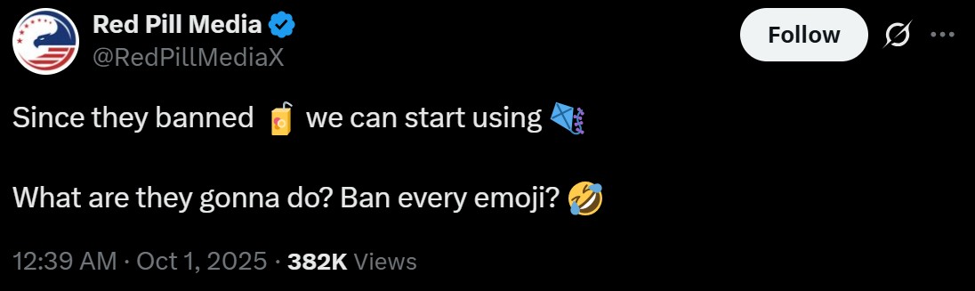 Since they banned 🧃 we can start using 🪁 