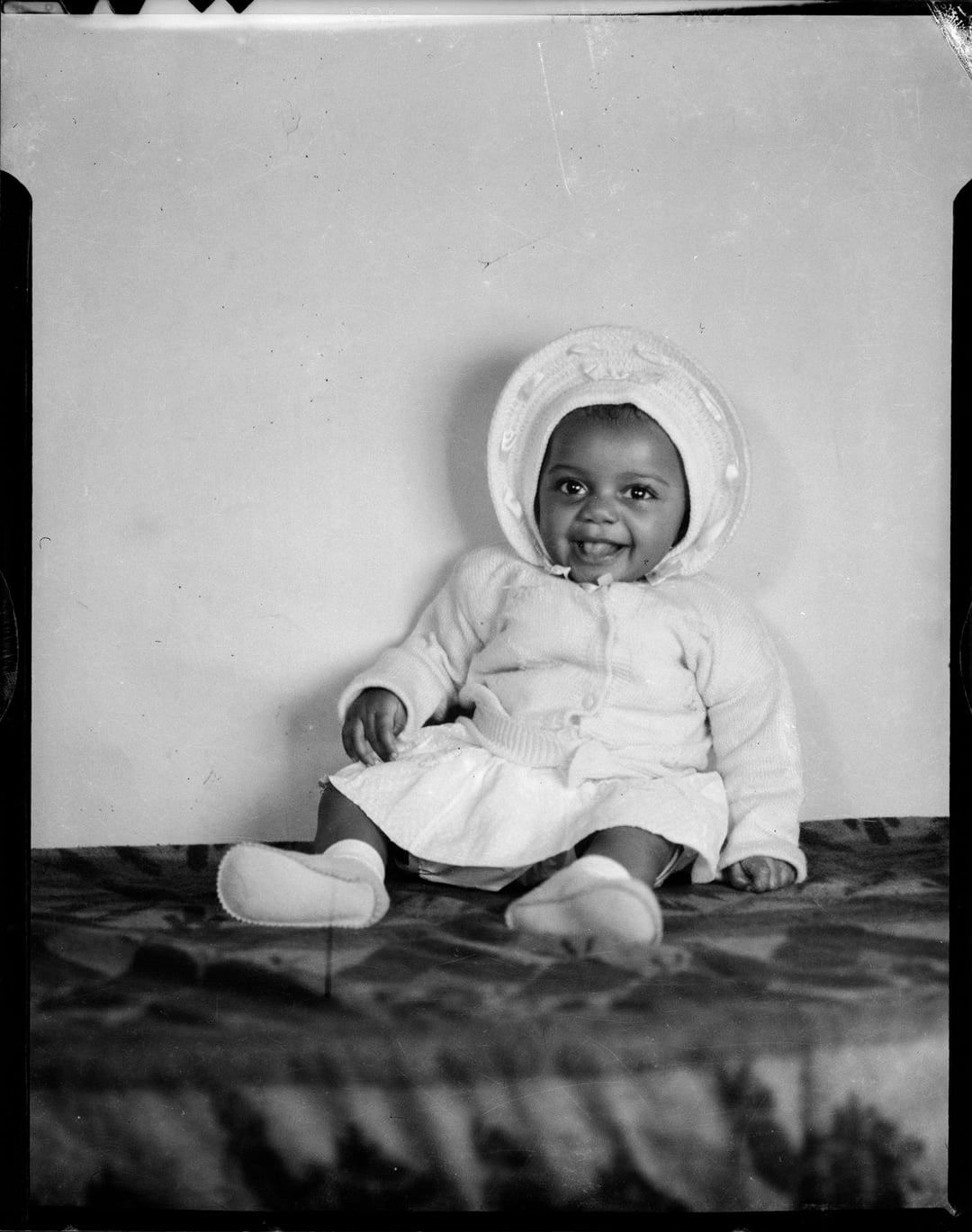 A portrait of a young girl in the '40s