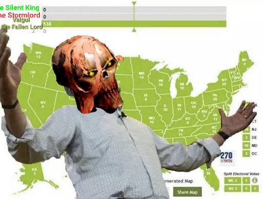 e Silent King o me Stormlord o Valgul the Fallen Lord 2 898 enerated Map Share Map 270 EWIN DC Split Electoral Votes