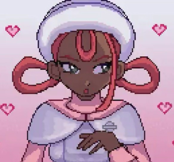 Pixel Art Black Nurse Joy
