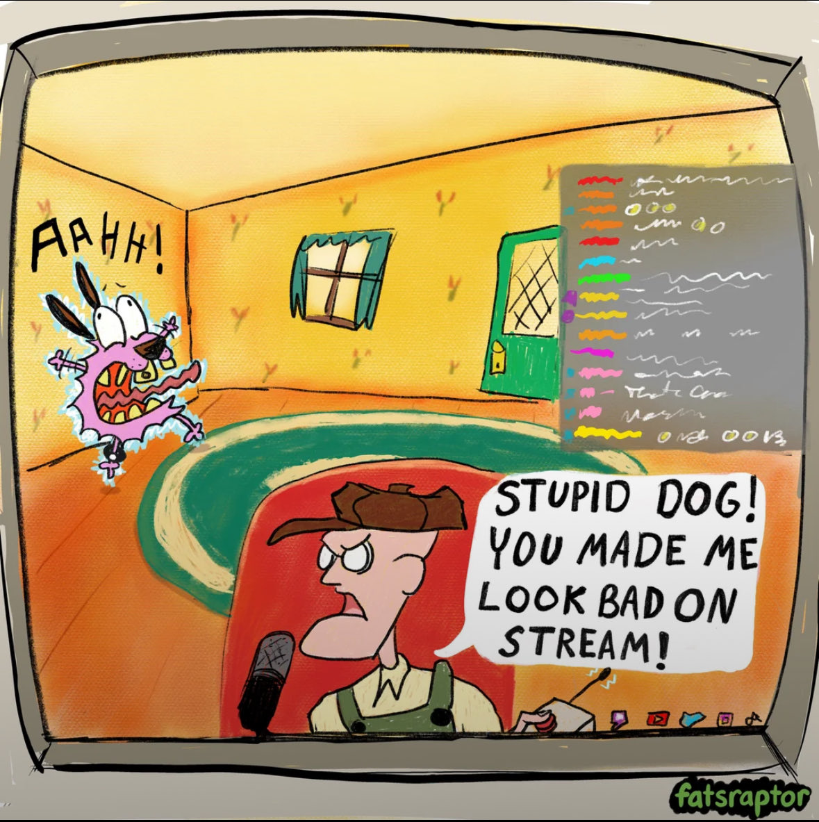 AAHH! Y Y до STUPID DOG! YOU MADE ME LOOK BAD ON STREAM! fatsraptor