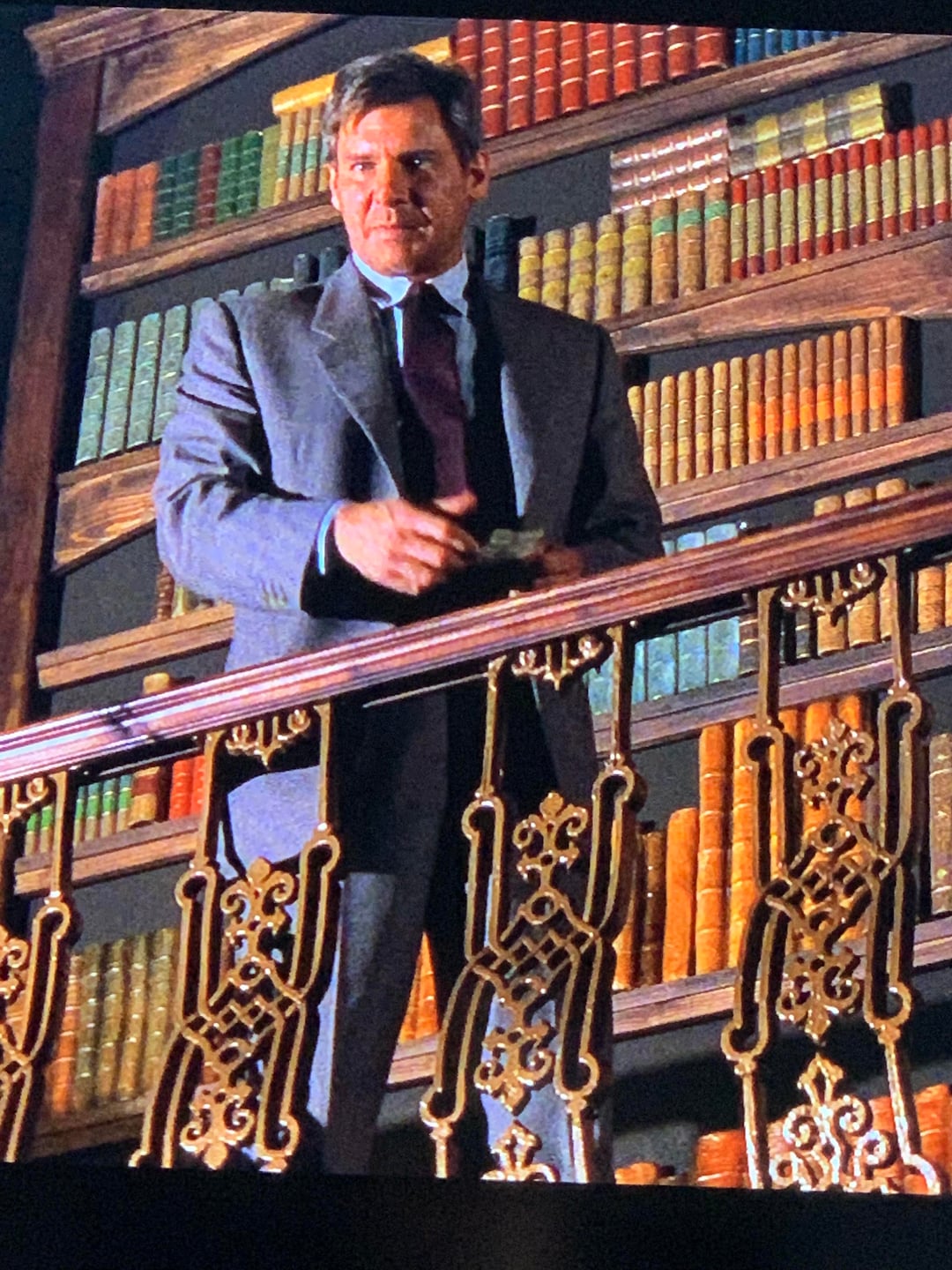 Fake bookshelf in The Last Crusade