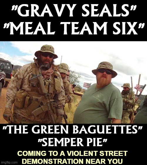 A "meme":https://knowyourmeme.com/memes/memes using the "slang":https://knowyourmeme.com/memes/internet-slang term "Meal Team 6" to make fun of overweight soldiers and gun owners.