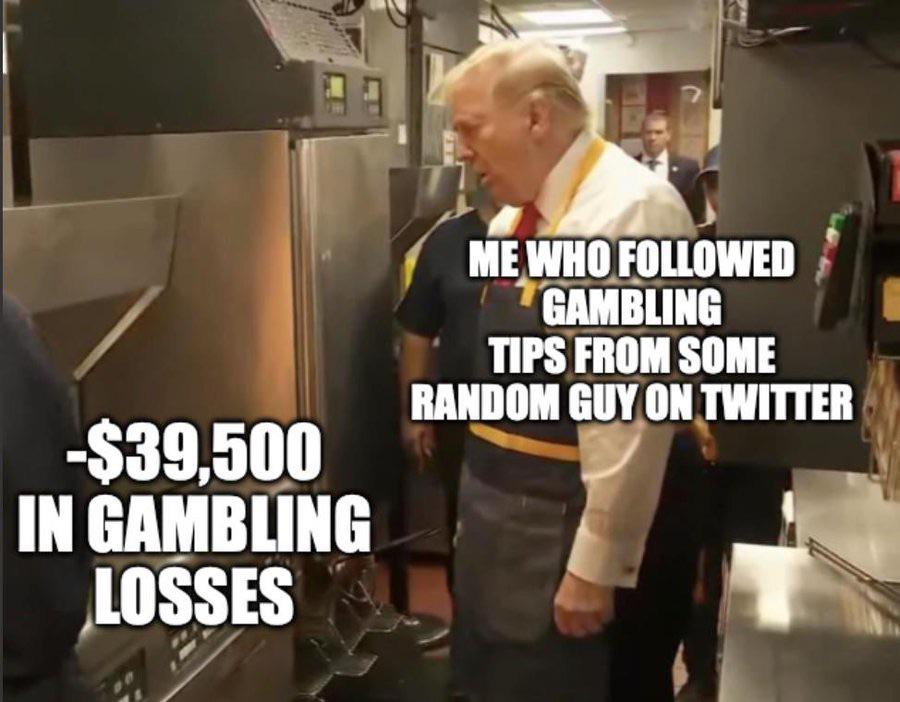 -$39,500 IN GAMBLING LOSSES ME WHO FOLLOWED GAMBLING TIPS FROM SOME RANDOM GUY ON TWITTER