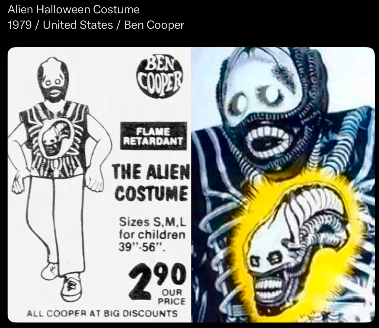Ben cooper alien costume