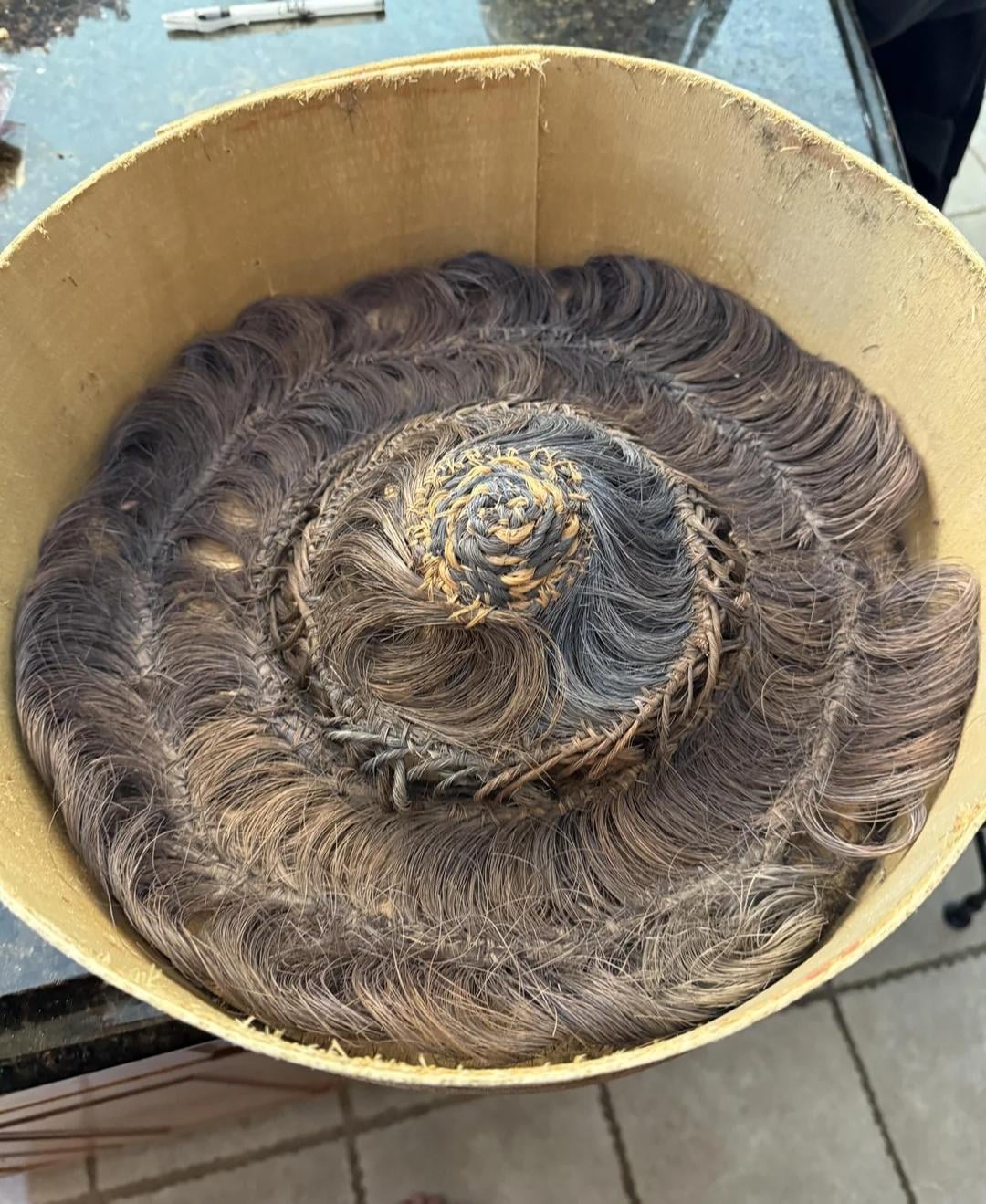 A hat made from human hair