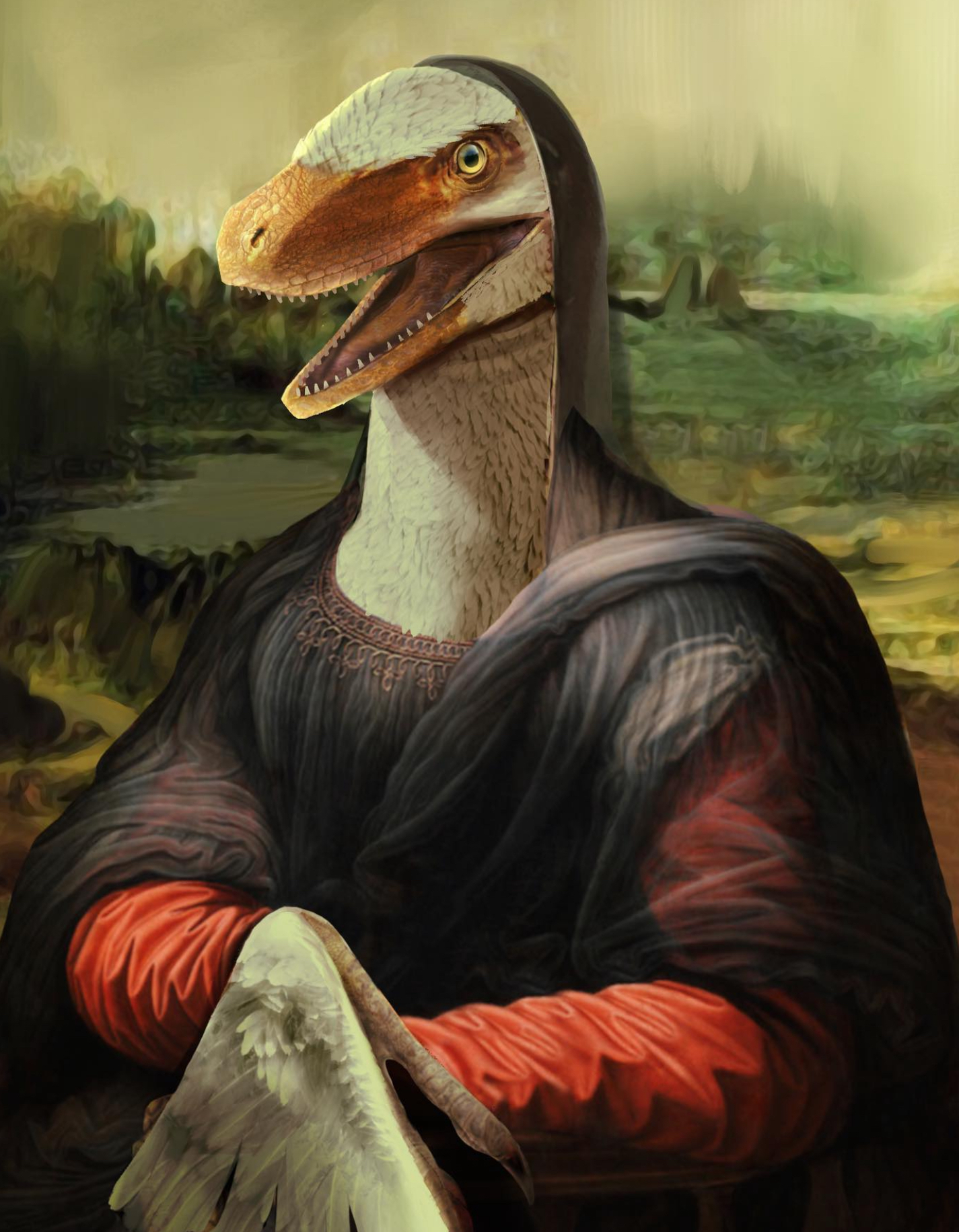 Mona Lisa velociraptor 