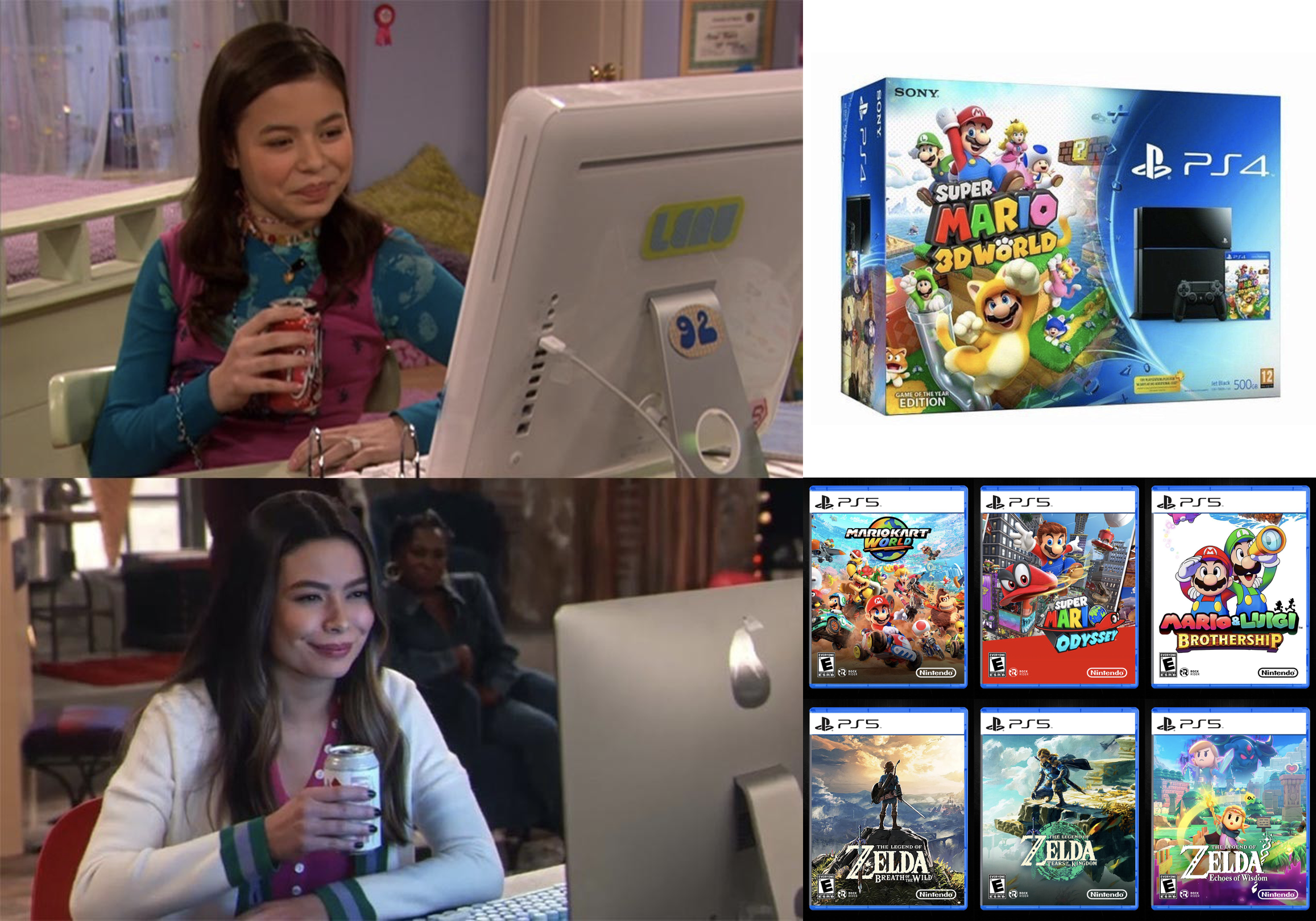 O 92 SONY SONY SUPER MARIO 3DWORLD PS4 PIA GAME OF THE YEAR EDITION esby Set Black 500GB BPSS MARIOKART WORLD BPSS (Nintendo BPSS BPSS SUPER MAR ODYSSEY BPSS Nintendo E THE LEGEND OF ZELDA BREATHWILD Nintendo THE LEGEND OF ELDA TEARS KINGDOM Nintendo MARIO LUIGI BROTHERSHIP BPS5 Nintendo ER BOCK THE LEGEND OF ELDA Echoes of Wisdom Nintendo