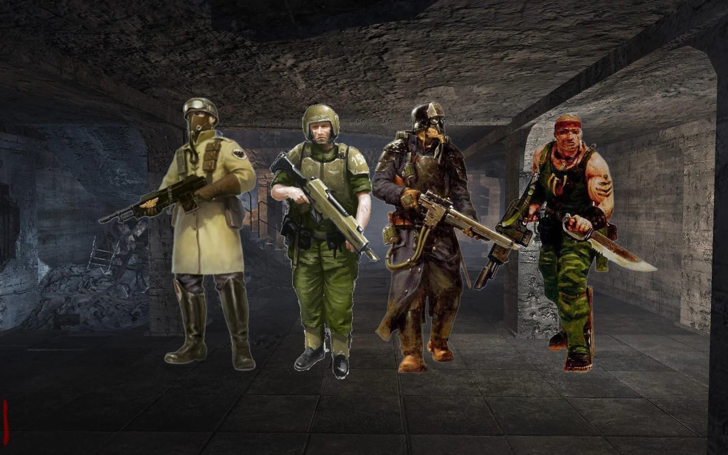 If four Astra militarum soldiers got teleported into Call of Duty: Zombies Nacht der Untoten (thanks...