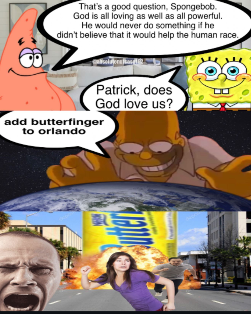 A comic by absolutenutcase162. In the comic Homer adds a Butterfinger to Orlando.