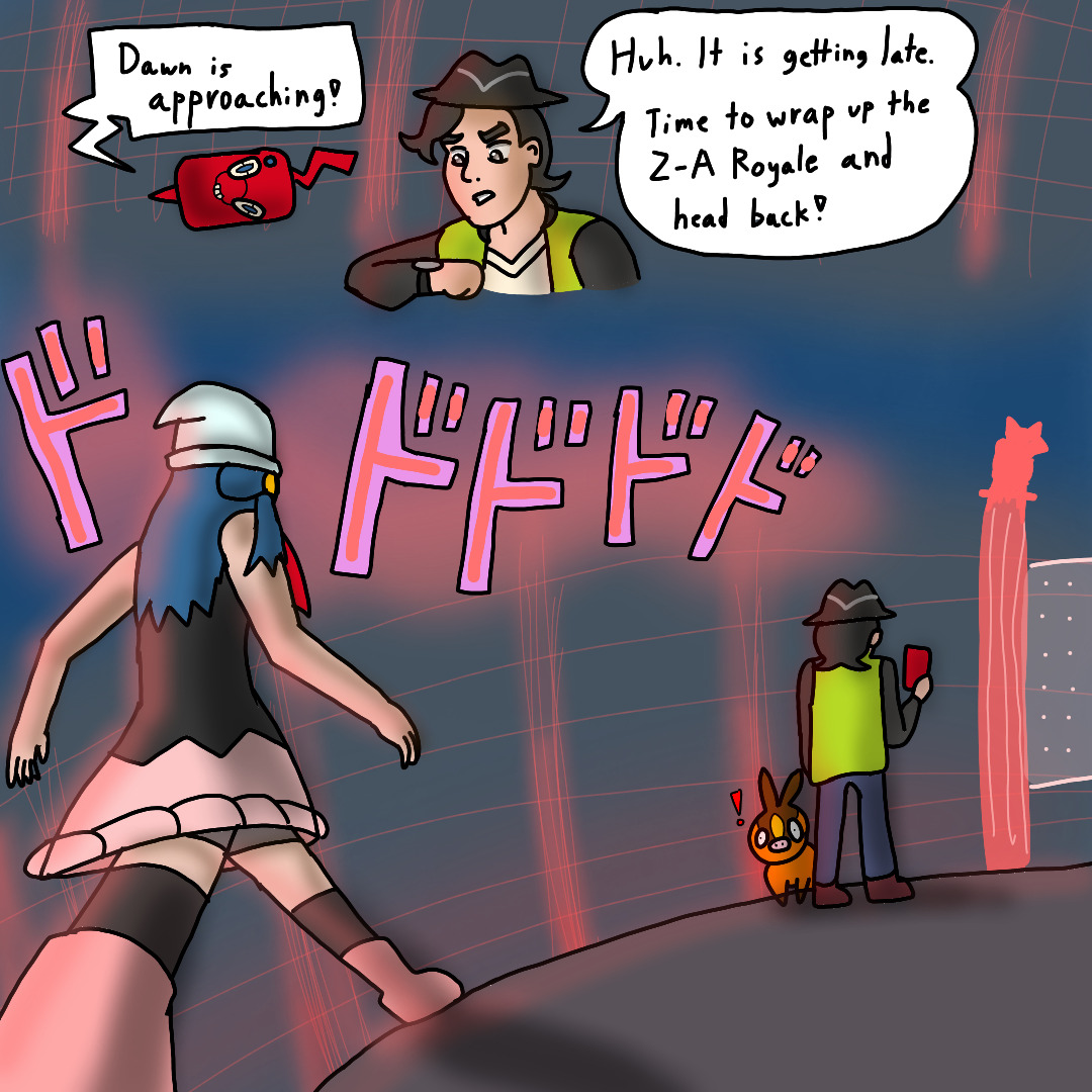 Dawn is approaching! Huh. It is getting late. Time to wrap up Z-A Royale and head back! the ド ドドドド