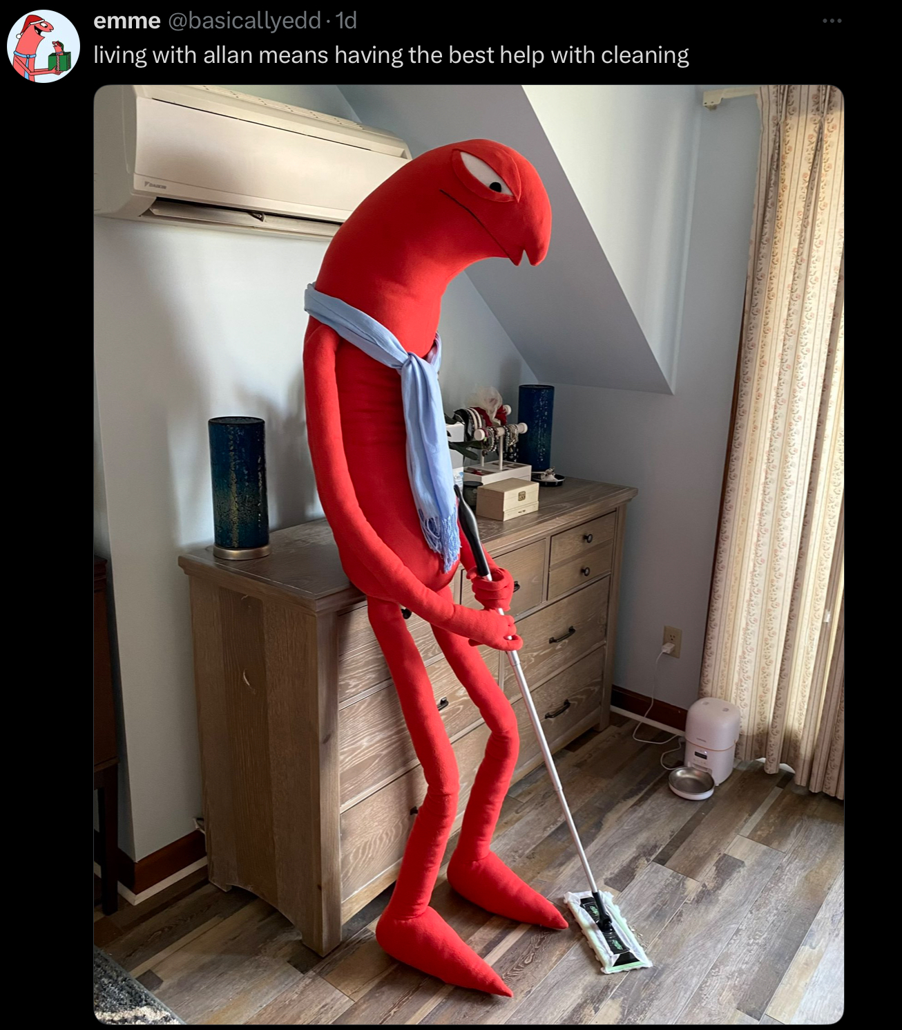 emme @basicallyedd · 1d living with allan means having the best help with cleaning FAK